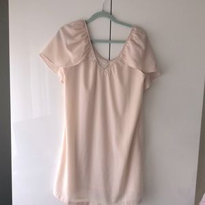 NWOT. Second Self Pale cream Flounce dress.